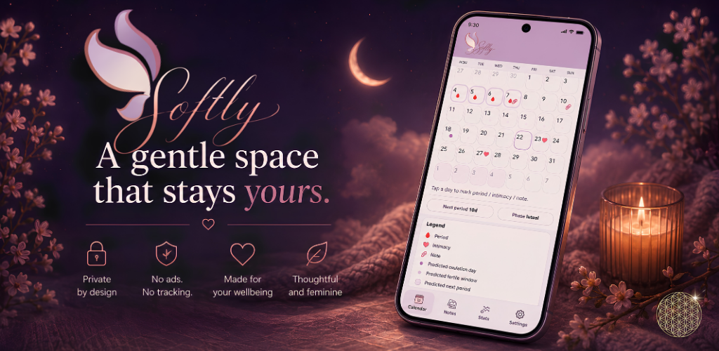 Softly app feature graphic